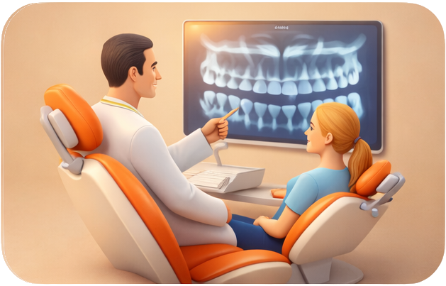 Консультація стоматолога з пацієнтом